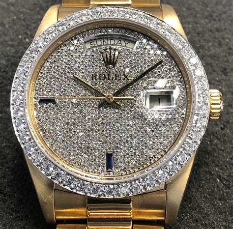 gold rolex diamond dial|rolex watch with diamond face.